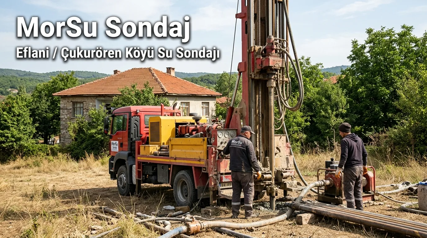 Eflani Çukurören Köyü Su Sondajı - MorSu Sondaj